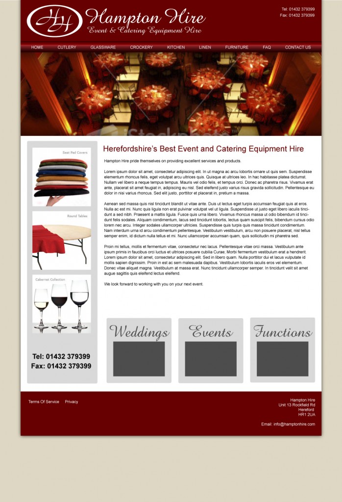 Hampton Hire Website Redesign, website redesign from Mushroom Internet Gloucestershire website design gloucestershire, contact Mushroom Internet for website redesign in Gloucestershire