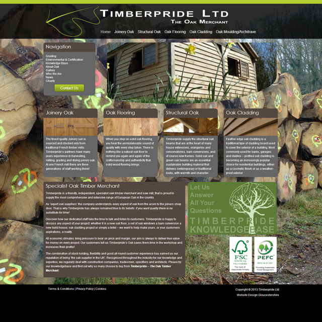 timberpride-after, website design gloucestershire from Mushroom Internet website design gloucestershire, website development stroud